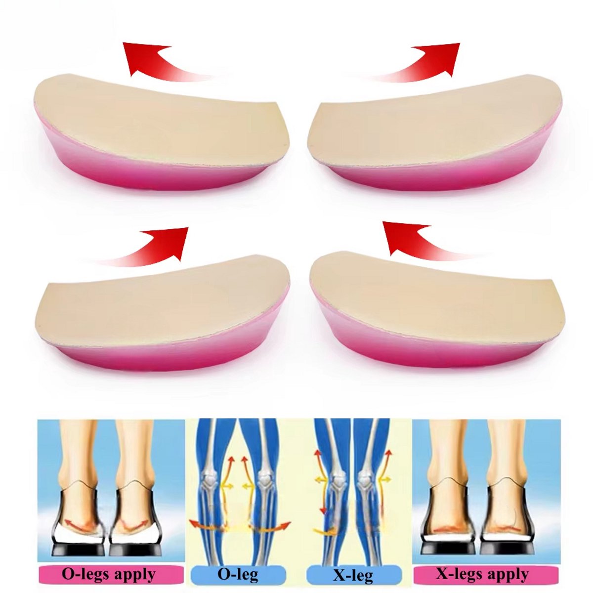 Siliconen Gel Orthopedische Inlegzolen – Steunzolen voor Platvoeten, Voetboog Ondersteuning en Pijnverlichting – Comfortabele Voetzolen voor Dames en Heren