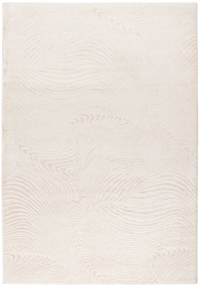 Dutch XXL Modern Vloerkleed | Tapijt | Nancy | Golven | Crème | 200x290 cm