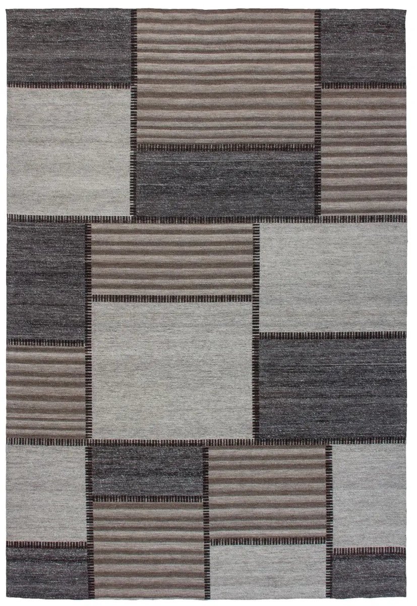 Dutch XXL Wollen Vloerkleed | Tapijt | Phoenix | Blokken | Naturel/Crème | 160x230 cm Naturel / Crème