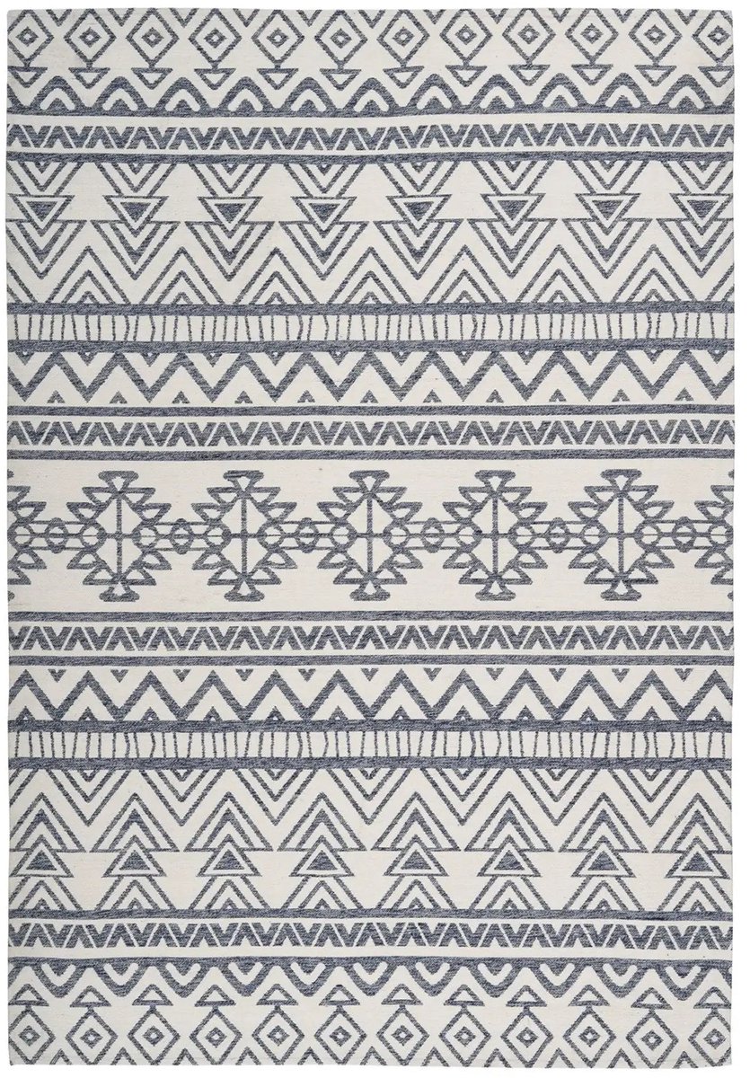 Dutch XXL Buitenkleed | Yoga | Etnisch | Antraciet/Crème | 80x150 cm | Buitentapijt | Tuintapijt Antraciet / Crème