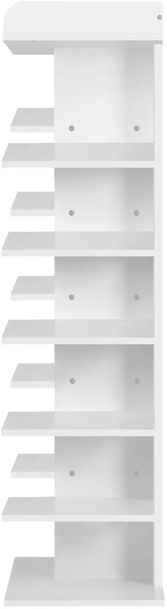 ArtiZo Schoenenrek - schoenenkast - 12 laags - wit - ruimtebesparend - stijlvol - 49,5 x 30 x 113,5cm (LxBxH)