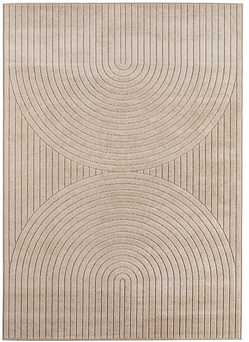 Japandi Vloerkleed | Tapijt | Nova | Bogen | Beige | 120x170 cm