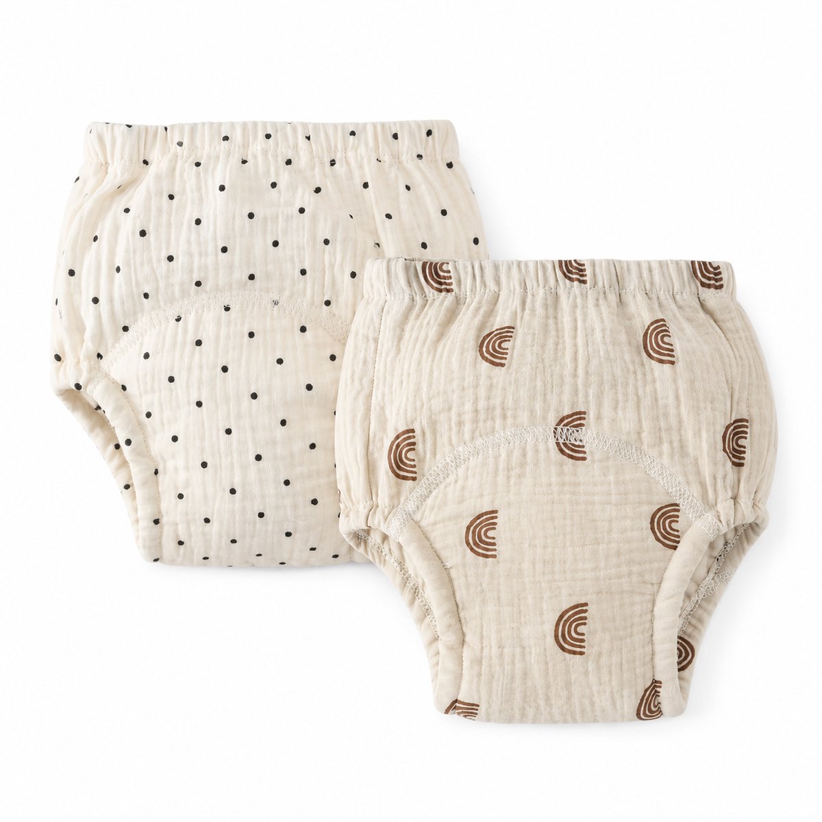 Oefenbroekjes Zindelijkheid | Set van 2 | Zindelijkheidsbroekjes | Oefenbroekjes | Regenboog & Stip | 13 tot 18KG