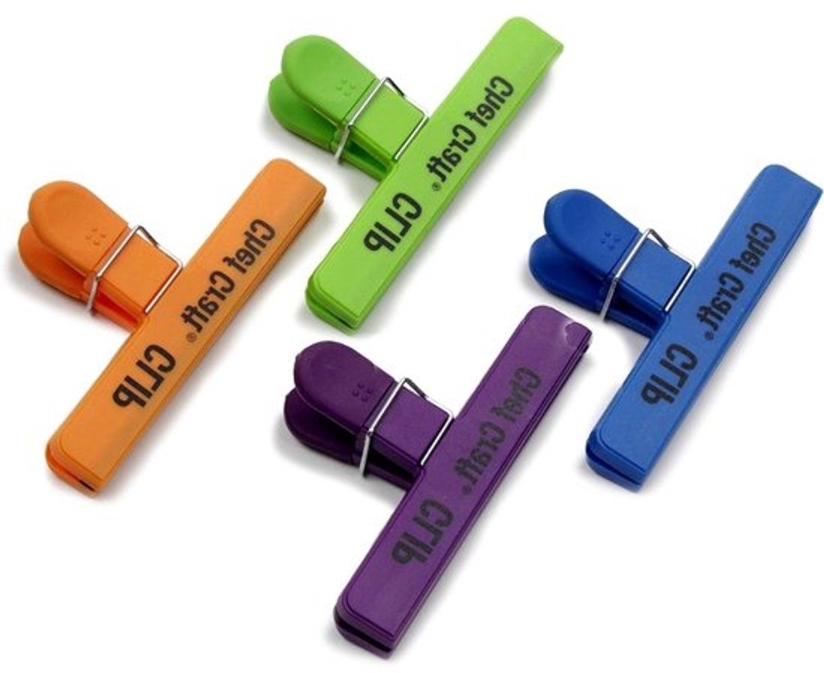 Chip Clips - Keukenclips - Zakken Sluiten - Grote Set - 4 stuks - Meerkleurig