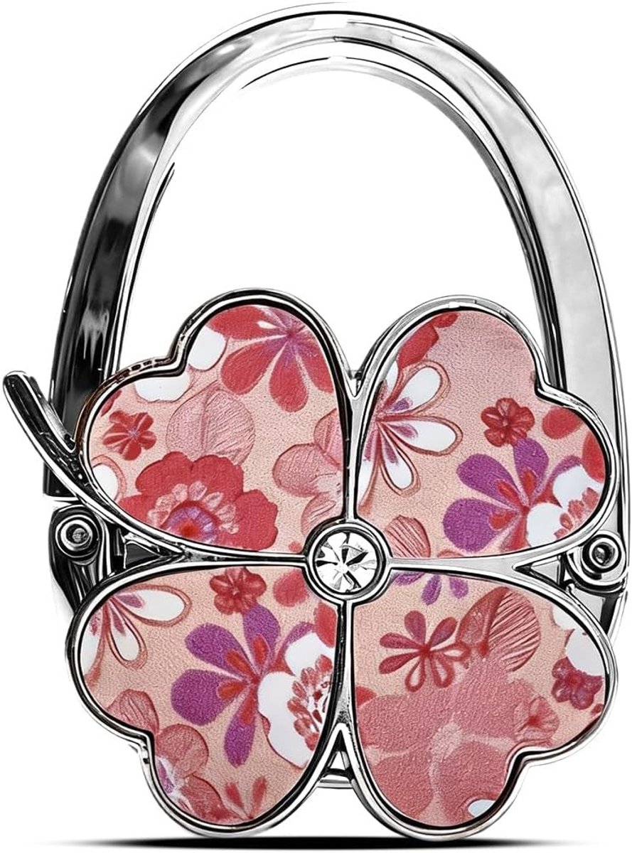Handtas Houder met Bloemenpatroon, Metalen Opberghaak voor Handtassen en Accessoires