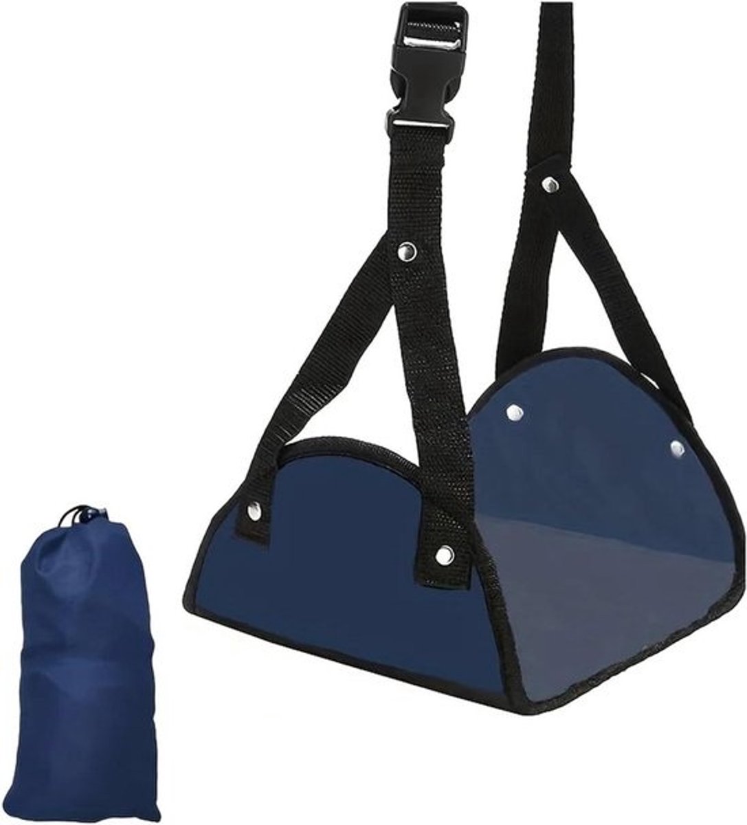 Vliegtuig Voetsteun - Beensteun Reis - Comfortabel Reizen - Verstelbare Riem - Lichtgewicht - Diepblauw