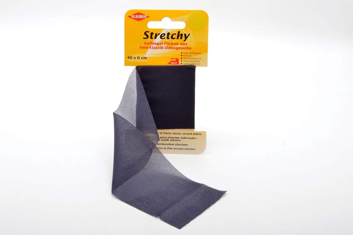 Stretchy Strijkpatches - Donkerblauw, 40 x 6 cm