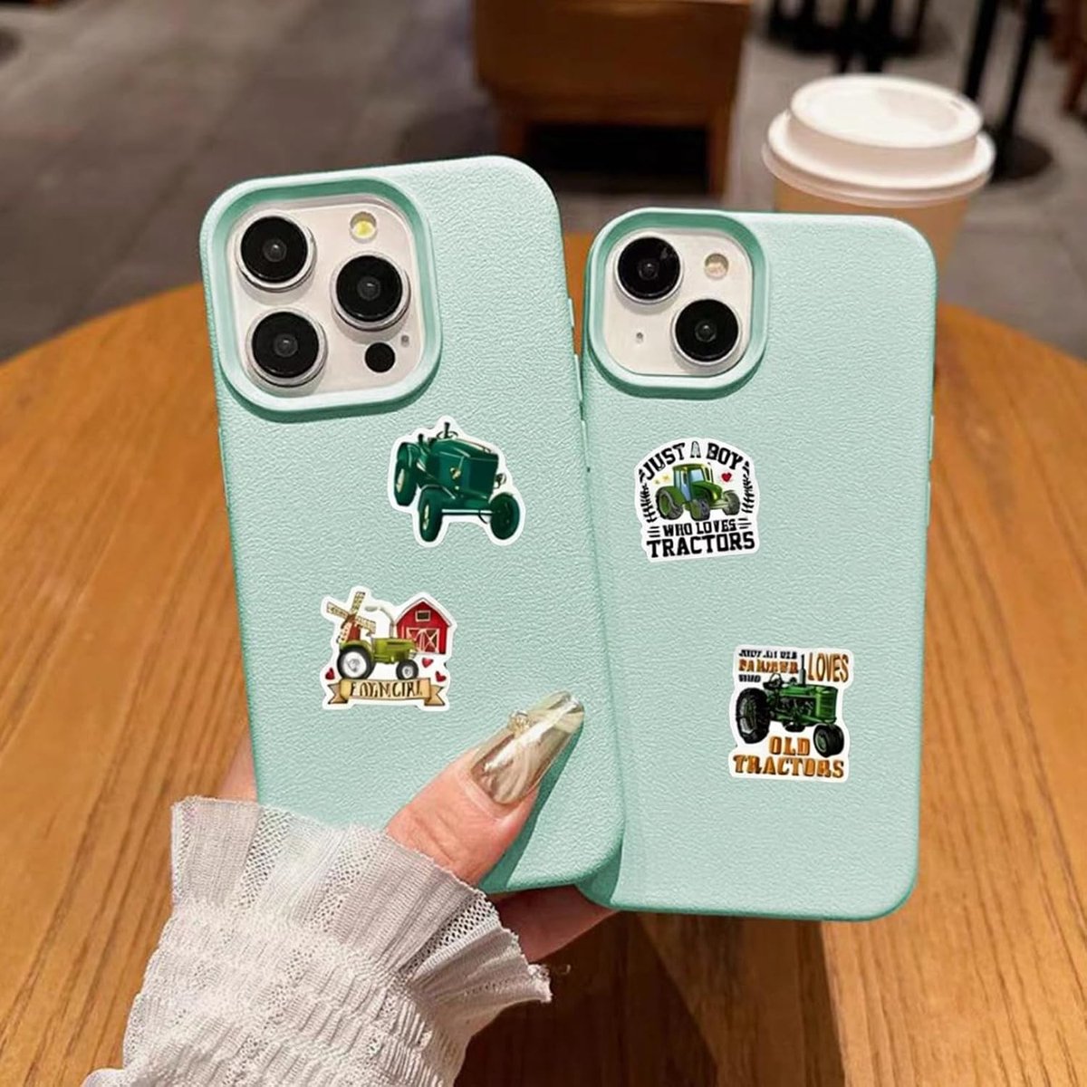Set van 60 Waterdichte Tractor Stickers - Vinyl Cartoon Voertuig Stickers voor Koffer, Auto, Skateboard en Laptop - Perfect voor Bouwplaats en Kinderen