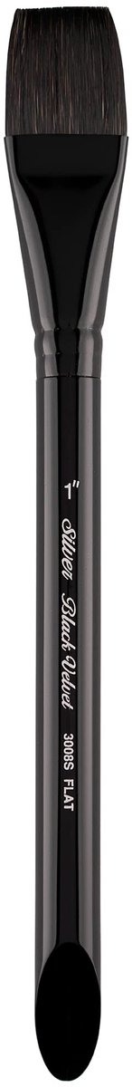 Waterverf Borstel - Zwart Fluwelen Handvat - Maat 2.5cm