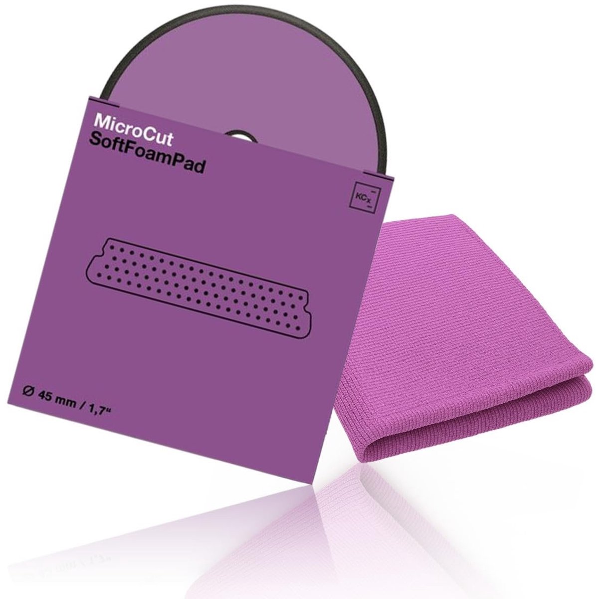 Polijstpad en microvezeldoek set - 45 mm voor excentrische machines