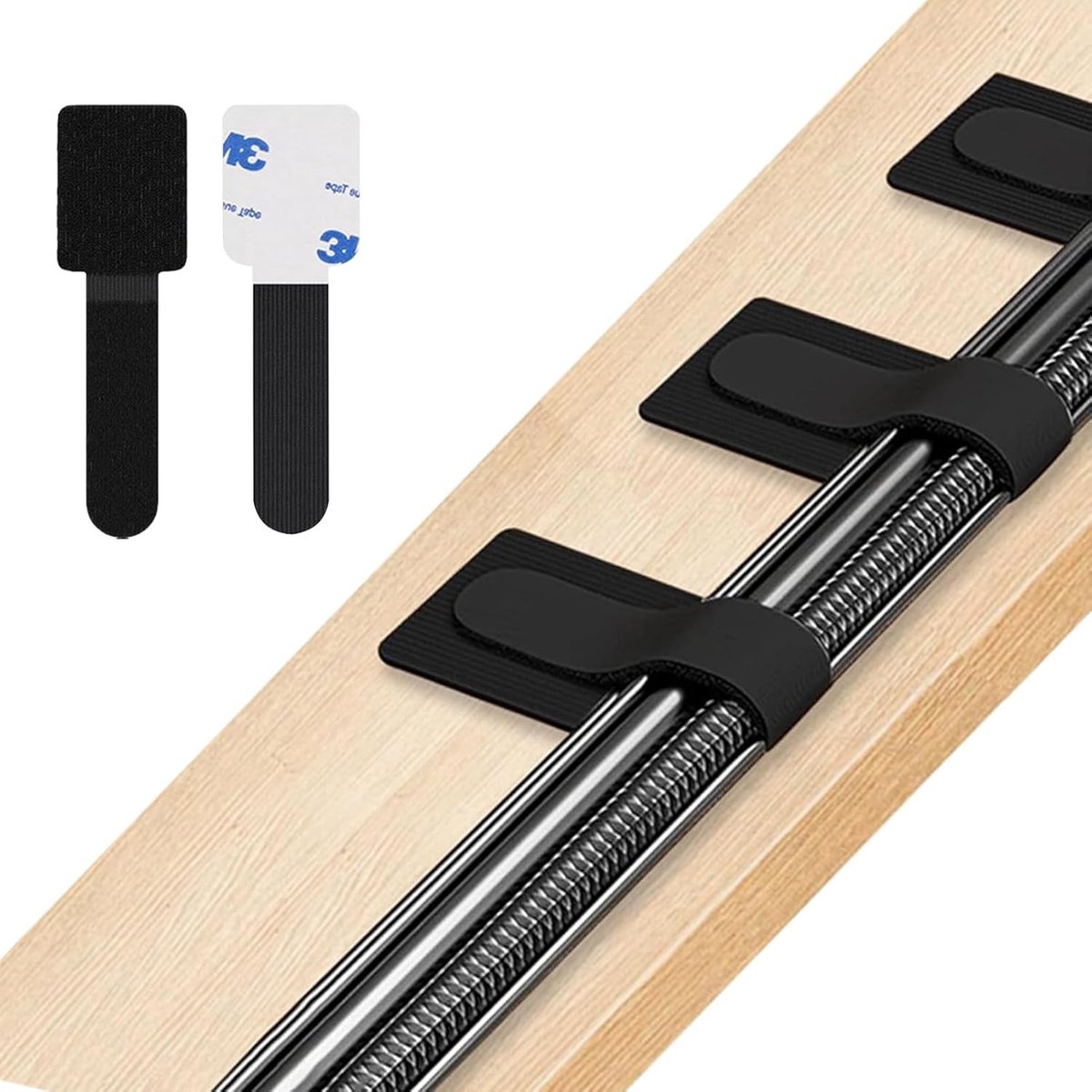 50 Stuks Zelfklevende Kabelhouders voor Kabelbeheer, Verstelbare Nylon Organizers voor Thuis en Kantoor, Ideaal voor Bureau en Onder Bureau