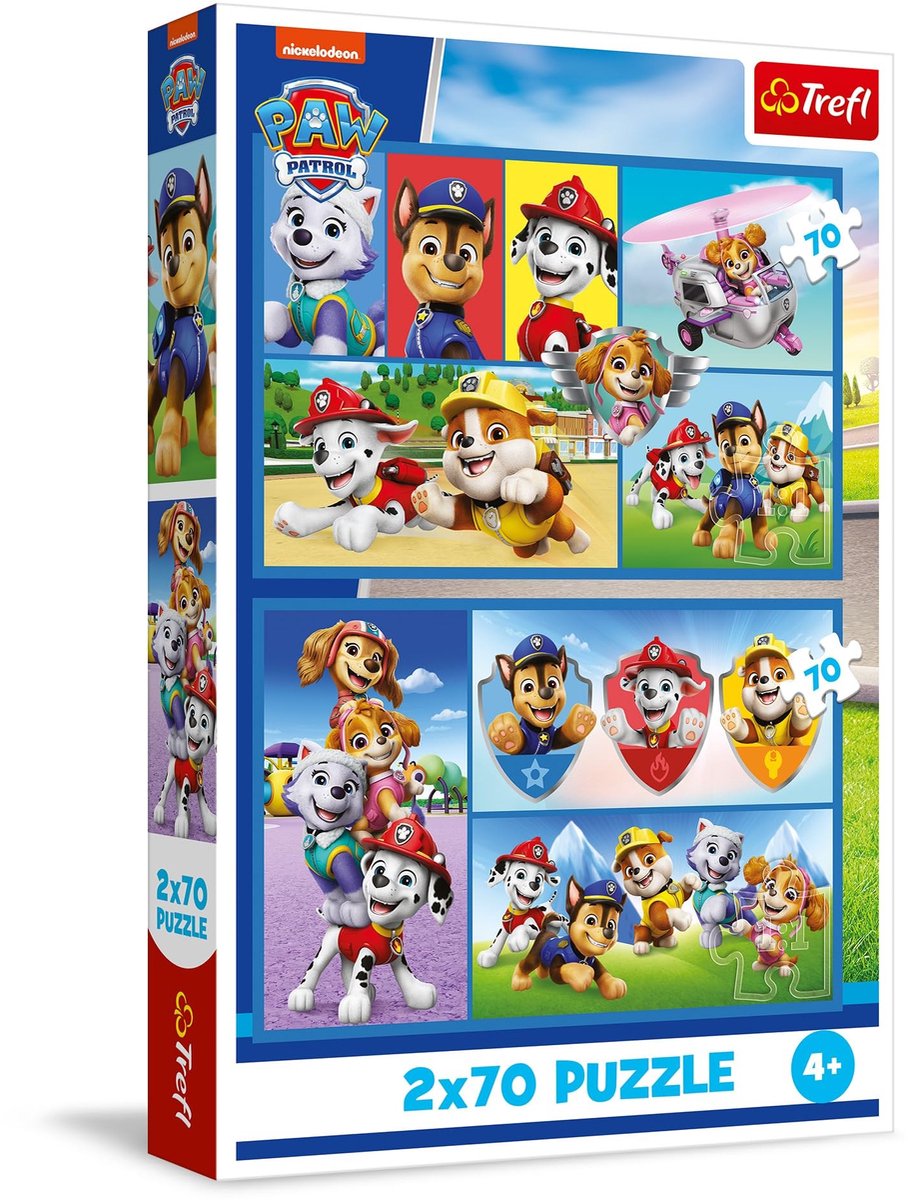 2-in-1 Puzzel Set Paw Patrol - 2 x 70 Stukjes