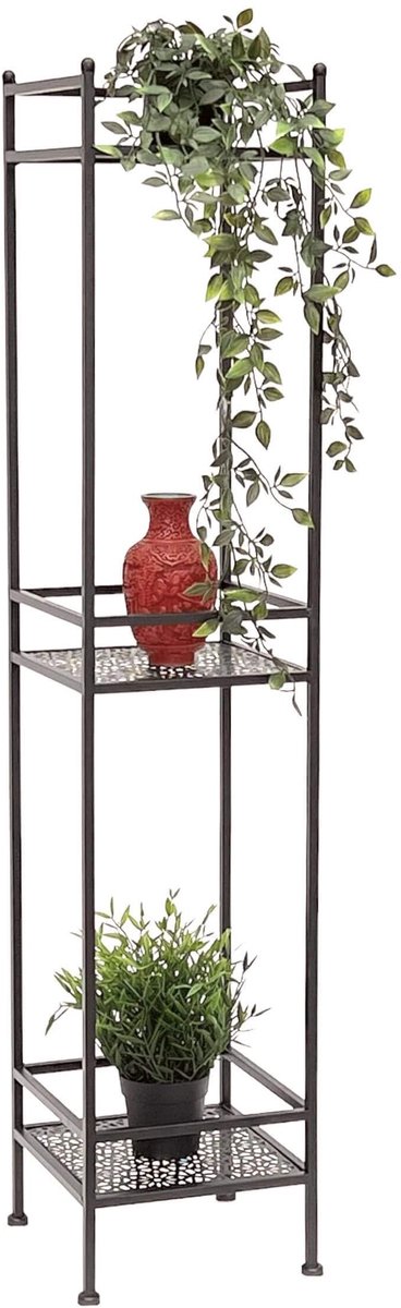 Staande Keukenkast - Metalen Opbergtrolley - Zwart - 3 Planken