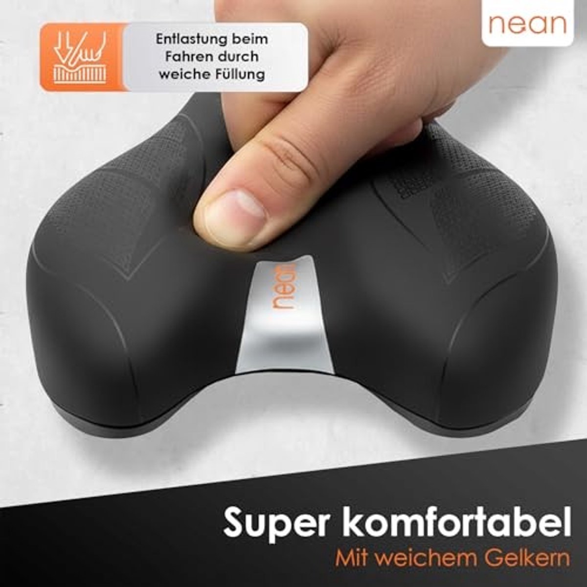 Ergonomisch Fietszadel met Gel - Inclusief Zadelpen - Zwart