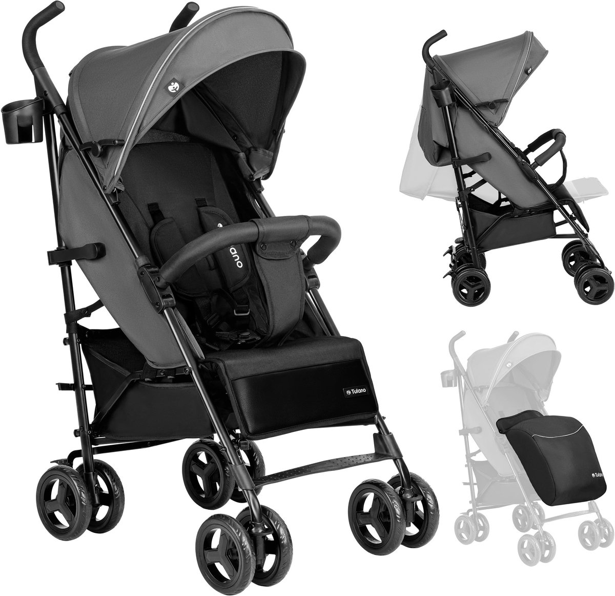 Davos 35 Buggy - Compact en Vouwbaar - Grijs