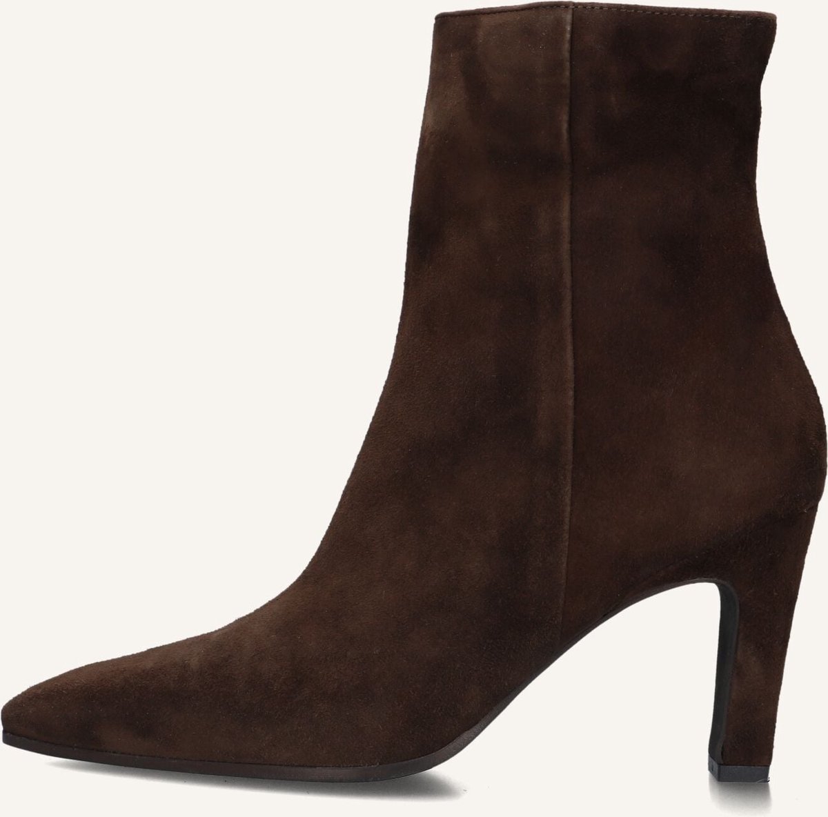 Notre-V 72539 Enkellaarsjes - Enkelboots met rits - Dames - Bruin - Maat 43