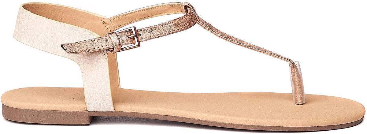 Naakt/gouden sandalen 40 Geel