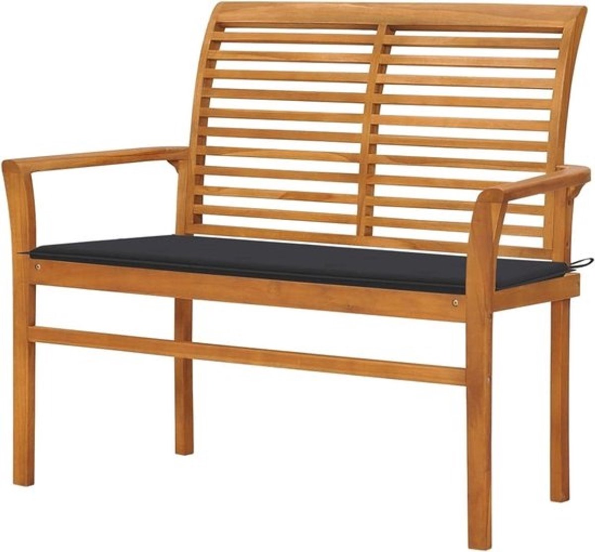 Tuinbank Hout - Buitenbank Bankje - Ontspannen in de tuin - Massief teakhout - 112 cm - Geel