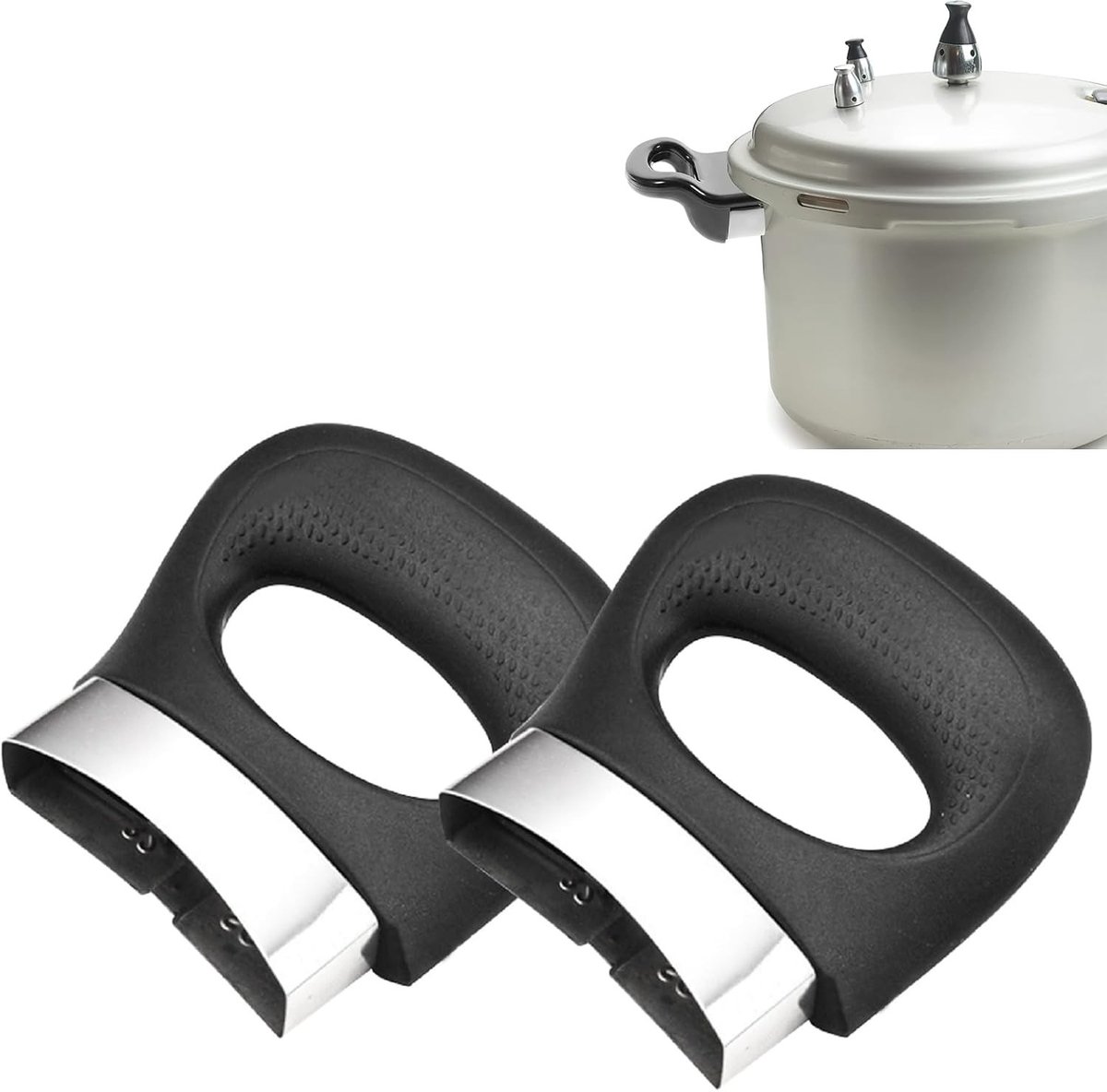 Ergonomische Dismountable Handgrepen voor Drukpan - 2 Stuks, Hittebestendig, Keukenaccessoire, Vervangingsonderdeel voor Stoompan