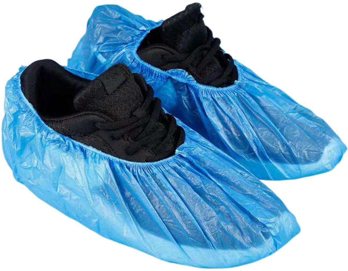 Wegwerp Overschoenen - Antislip en Waterdicht - Blauw - 200 Stuks
