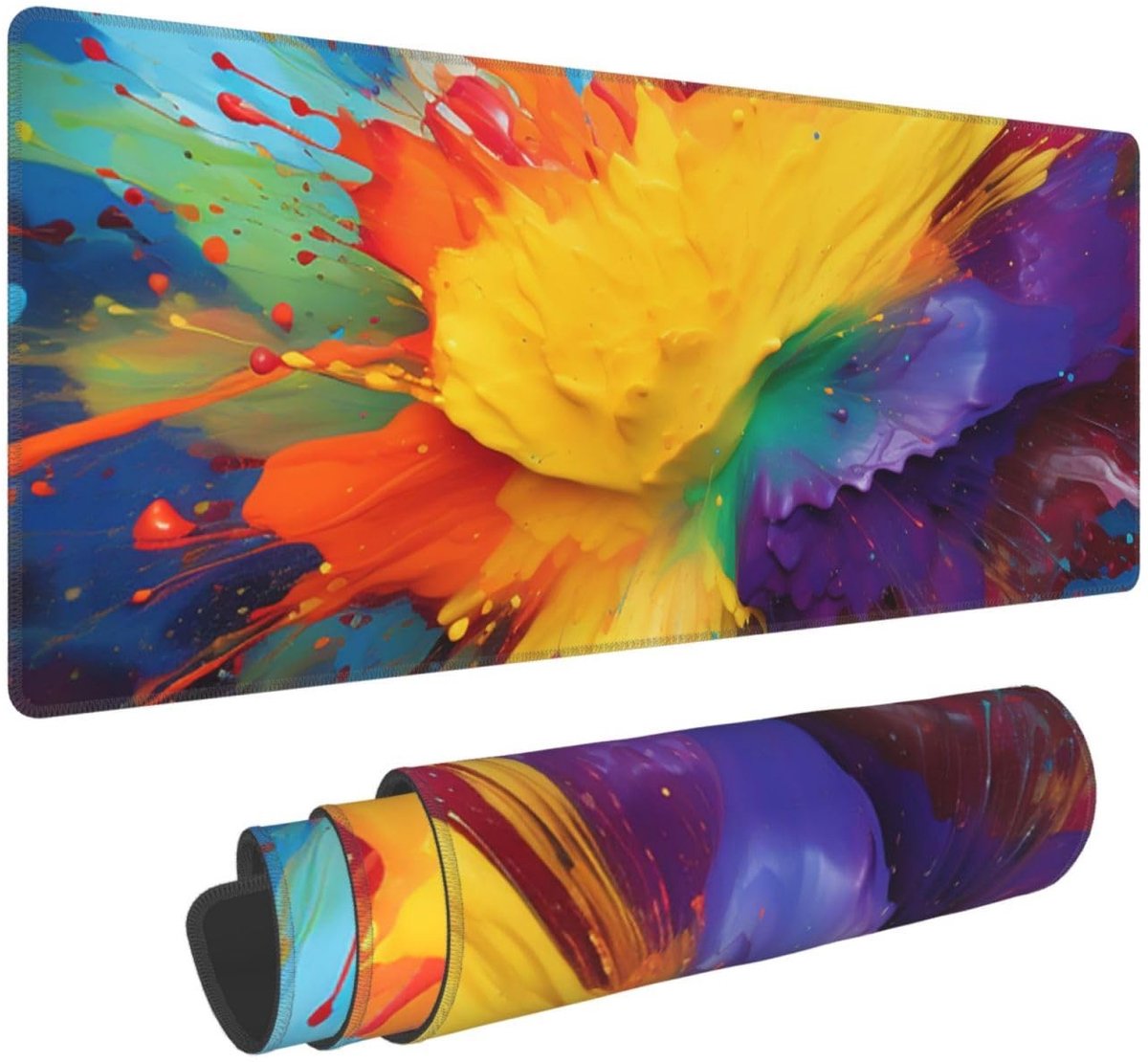 Gaming Muismat - Antislip Rubberen Basis - Zwart - 80 x 30 cm