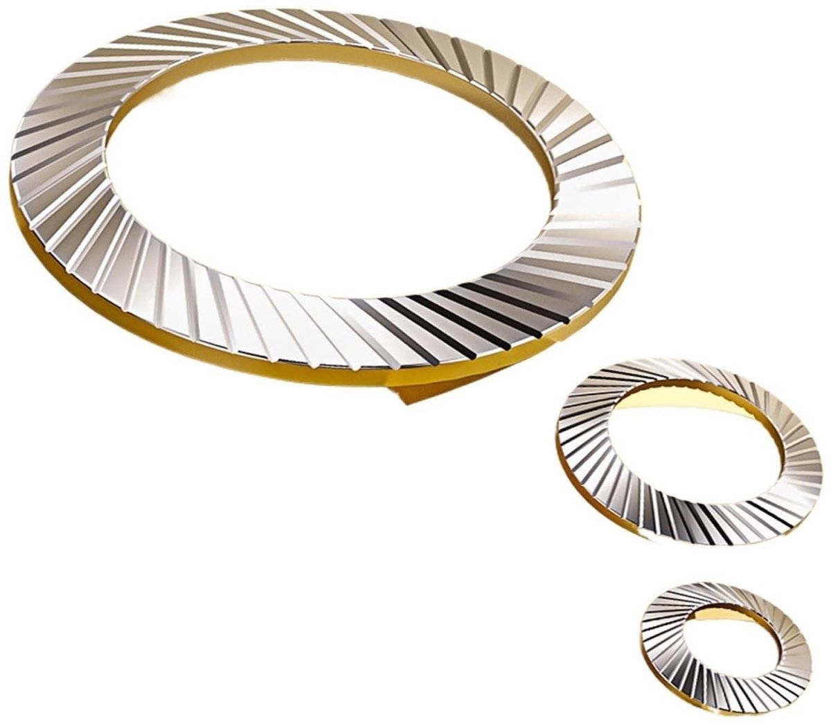 Rvs Disc Lente Gekartelde Borgring - 50 Stuks M6