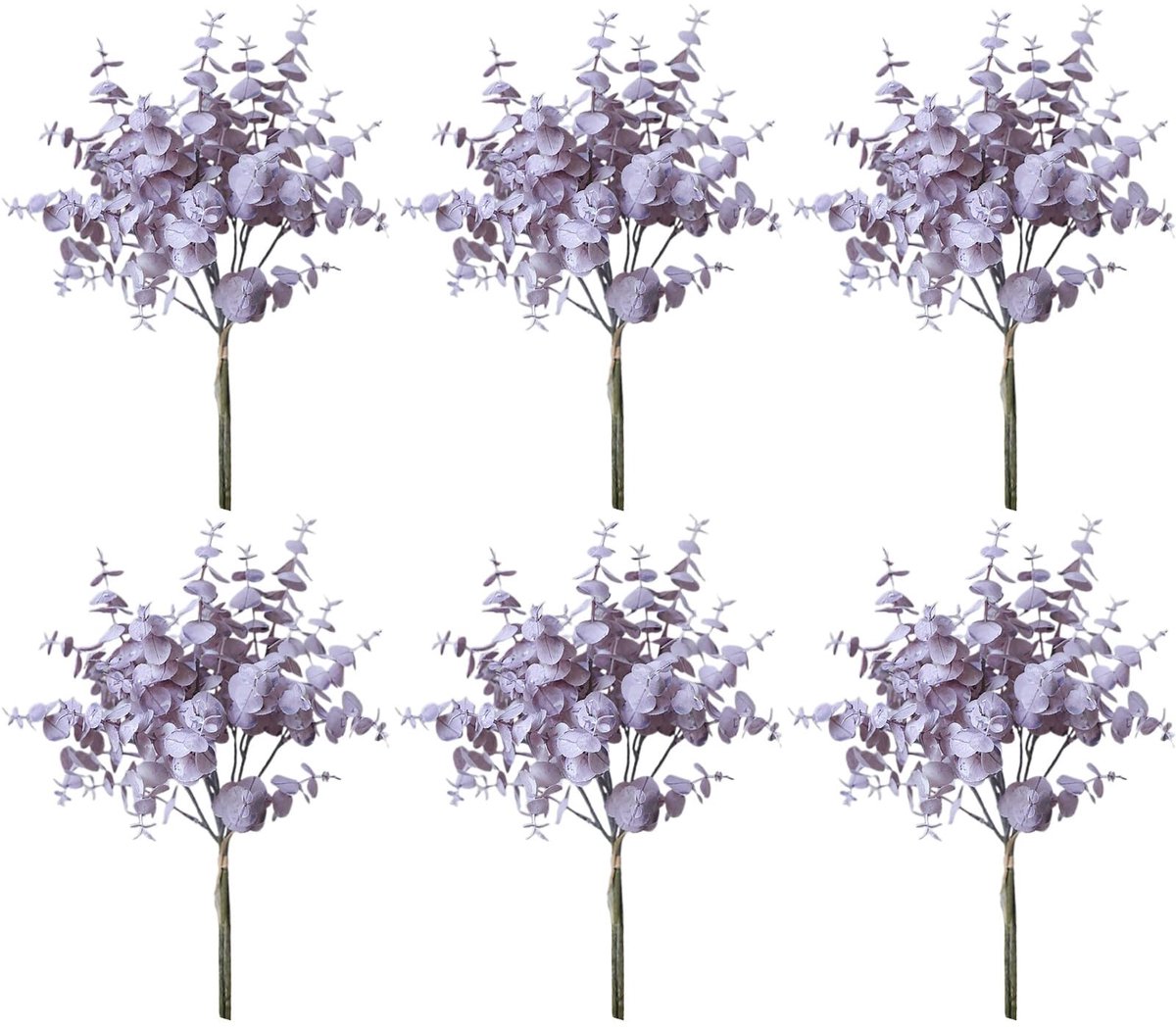 Set van 6 Faux Eucalyptus Stengels - 40 cm
