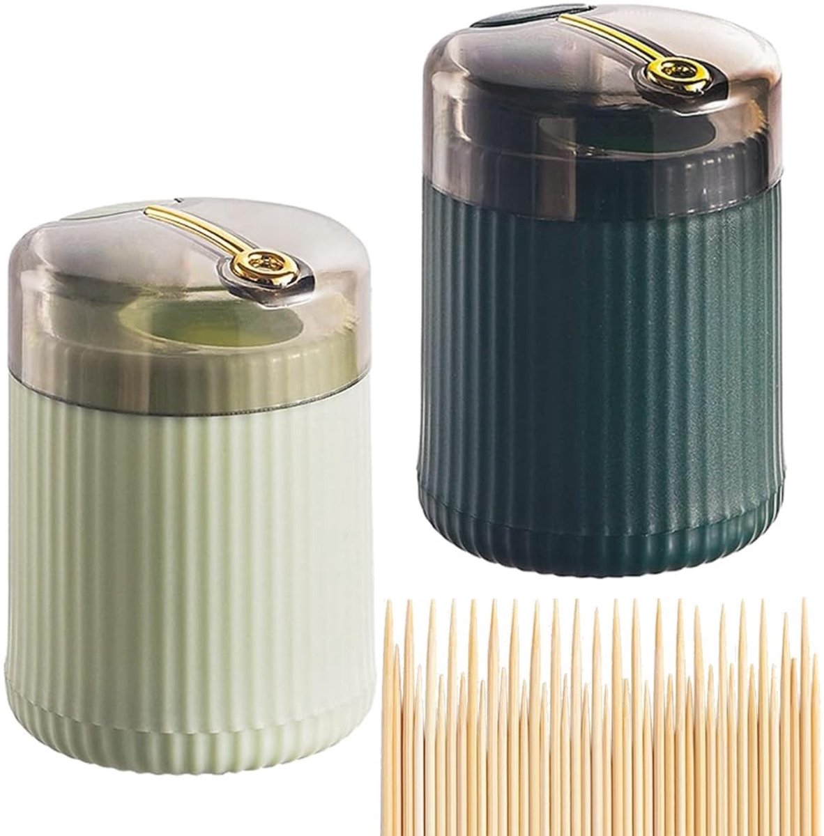 Automatische Tandenstokerdispenser - Met 300 Tandenstokers - Donkergroen/Lichtgroen