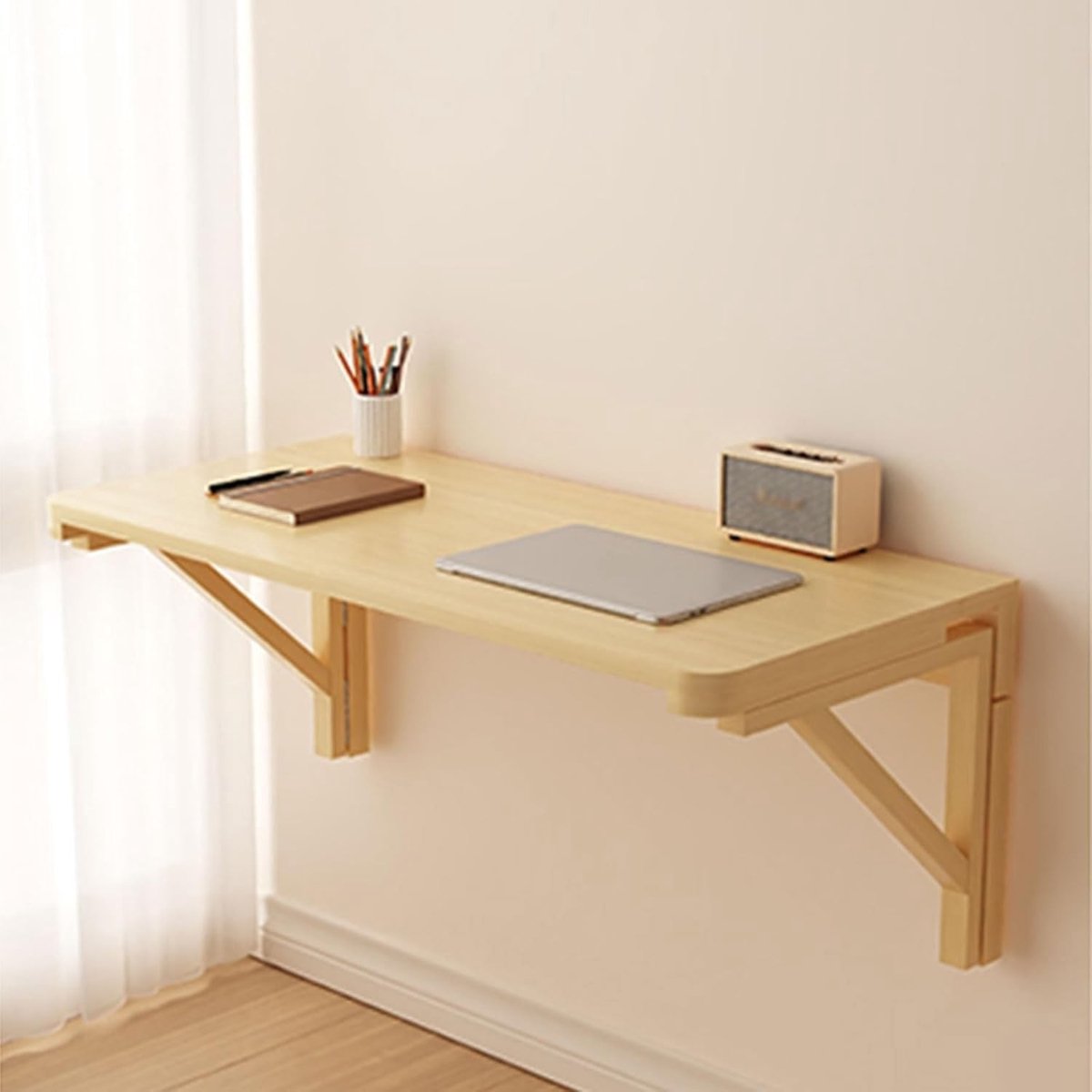 Wandopvouwbare Tafel - Massief Hout - 70 * 50cm