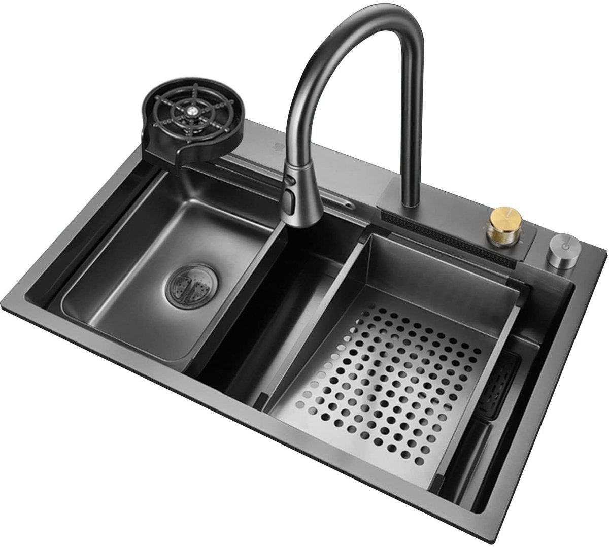 Roestvrijstalen Keuken Spoelbak - Nano Coating - Zwart
