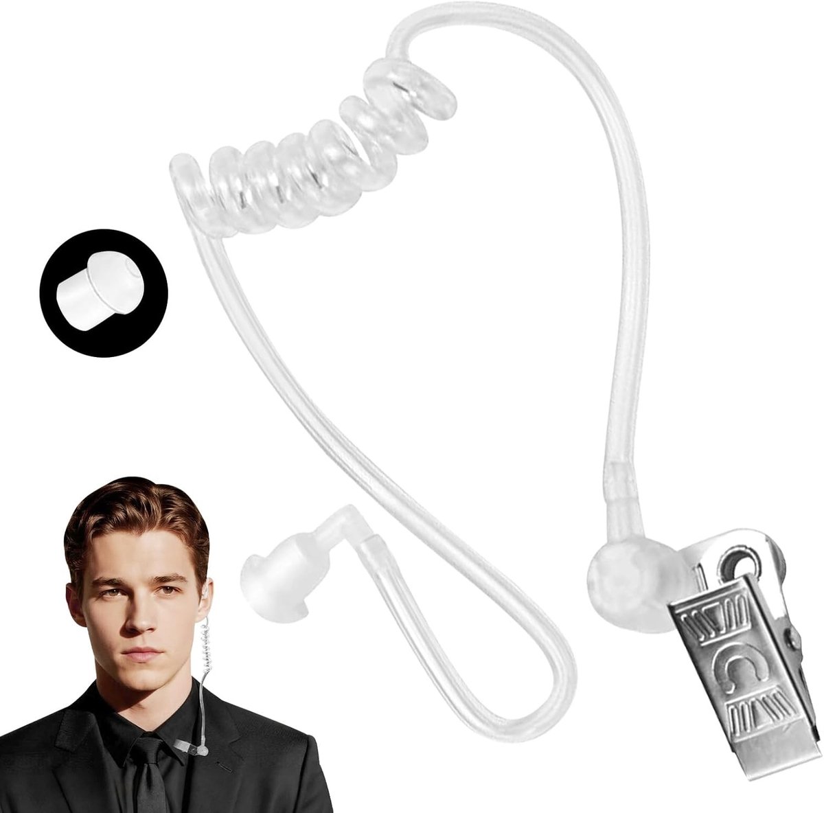 Verkleedaccessoires voor Kinderen, Spion Kostuum met Hoofdtelefoon, Geluidstube en Oordopjes voor Halloween en Carnavalsfeesten