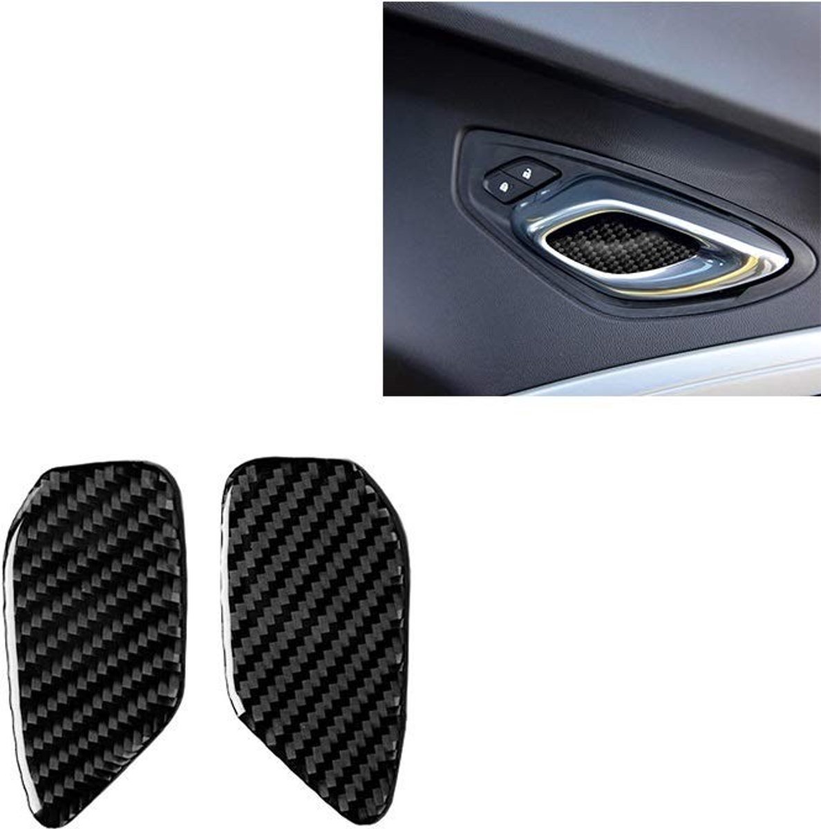 Auto Interieurdecoratie - Binnendeurklink Frame - Koolstofvezel
