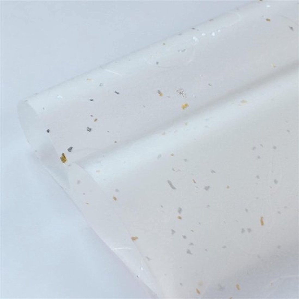 Inpakpapier Rol - Cadeaupapier Tissuepapier - Cadeaus Versieren - Pailletten Design - 10 Stuks - Wit