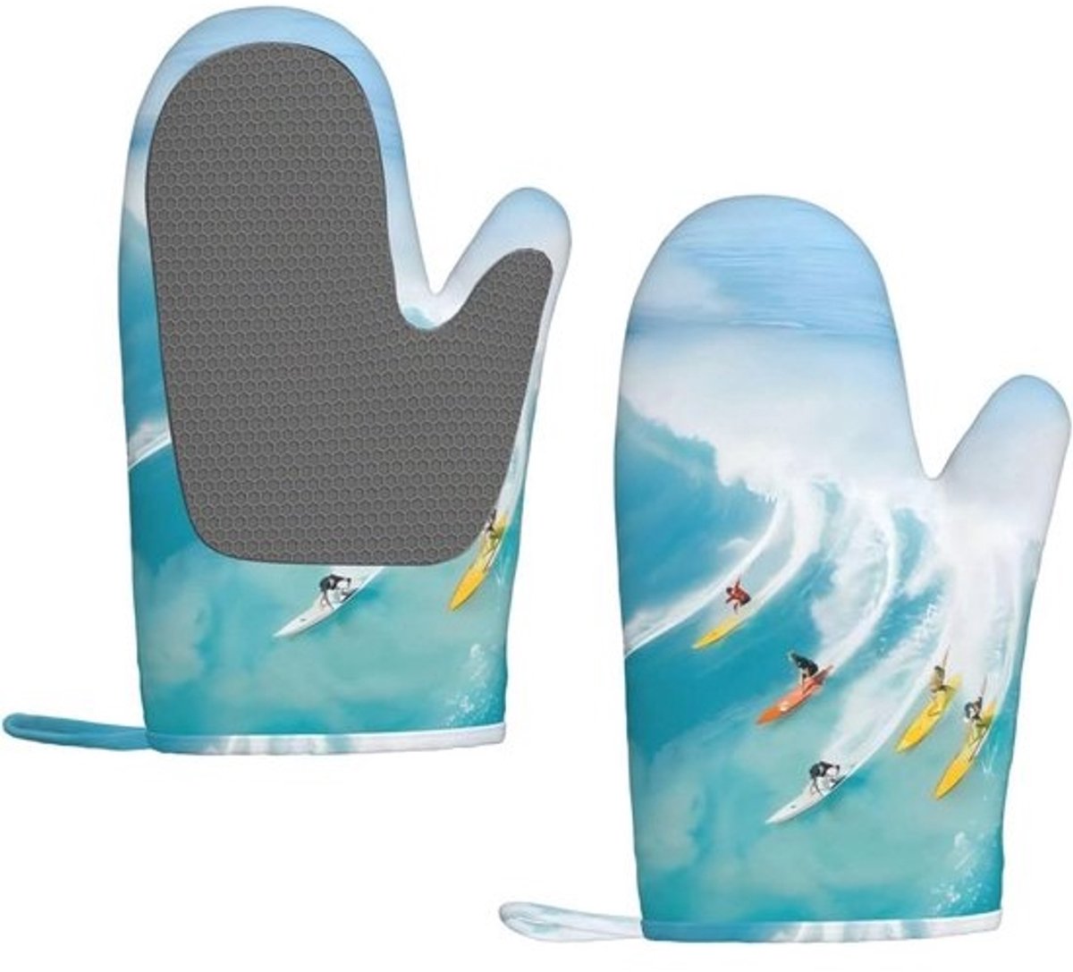 Siliconen Ovenwanten - Hittebestendige Keukenhandschoenen - Keukenwerk - Antislip Siliconen Grip - 28 cm Lengte - Zwart
