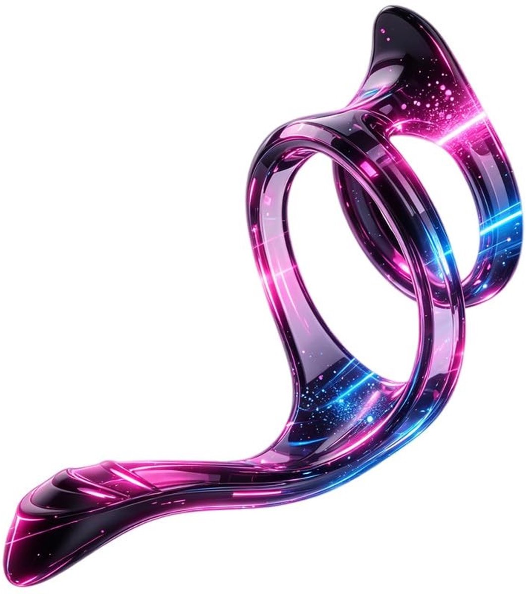 Elastische Silicone Stretch Ring - Zwart met Lange Stang