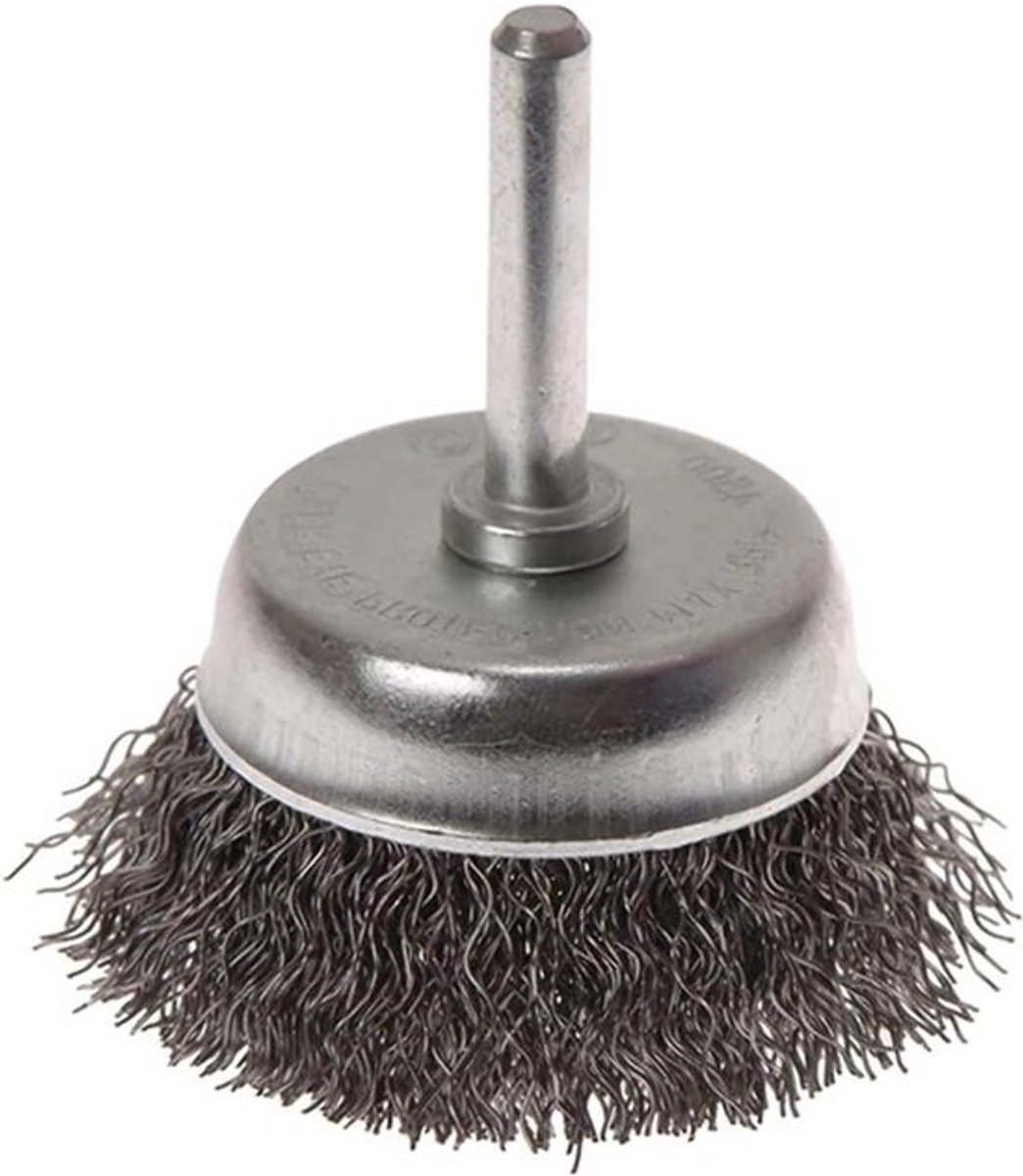 Draadborstel Opsteekuitvoering - Metaalborstel Reiniger - Oppervlak Reinigen - Voor Moeilijk Bereikbare Plekken - 50 x 20 mm - Metaal