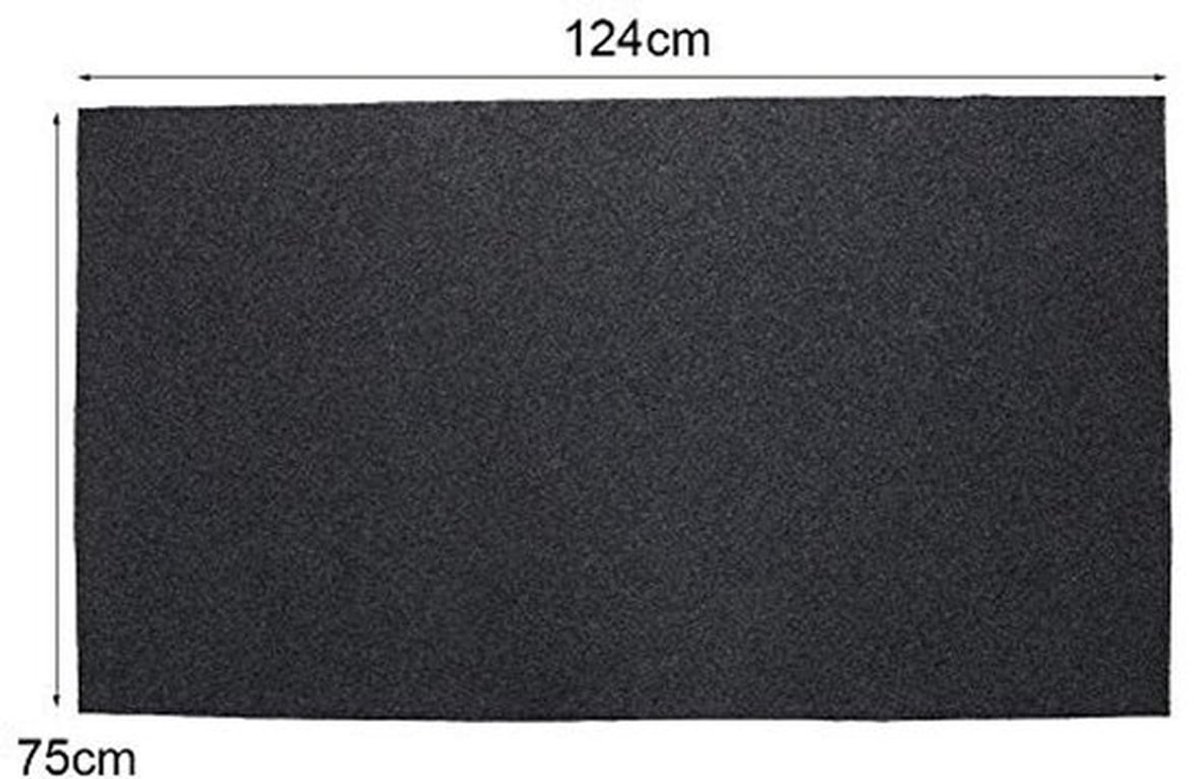 Gas- of elektrische grillmat, BBQ-vloerbeschermingsmat, gasgrill-vloermat, antiaanbaklaag van polyestervezel en PVC-rugkussen, gasgrill-vloermat voor buiten, voor kamperen, tuinfeest, 49 x 29,5 inch