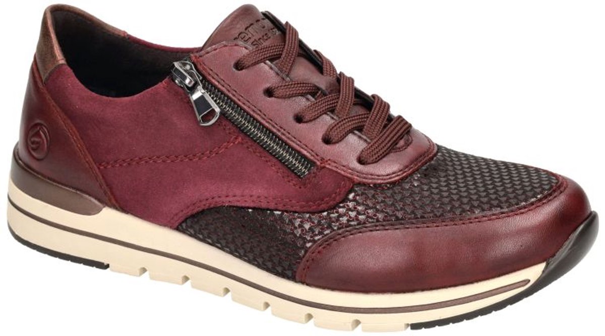 Remonte -Dames - bordeaux - sneakers - maat 38