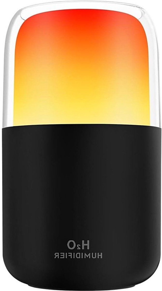 Vlam luchtbevochtiger - Draagbare vernevelaar - Sfeerverhogend gebruik - Uniek vlam effect - 280ml tank - Zwart