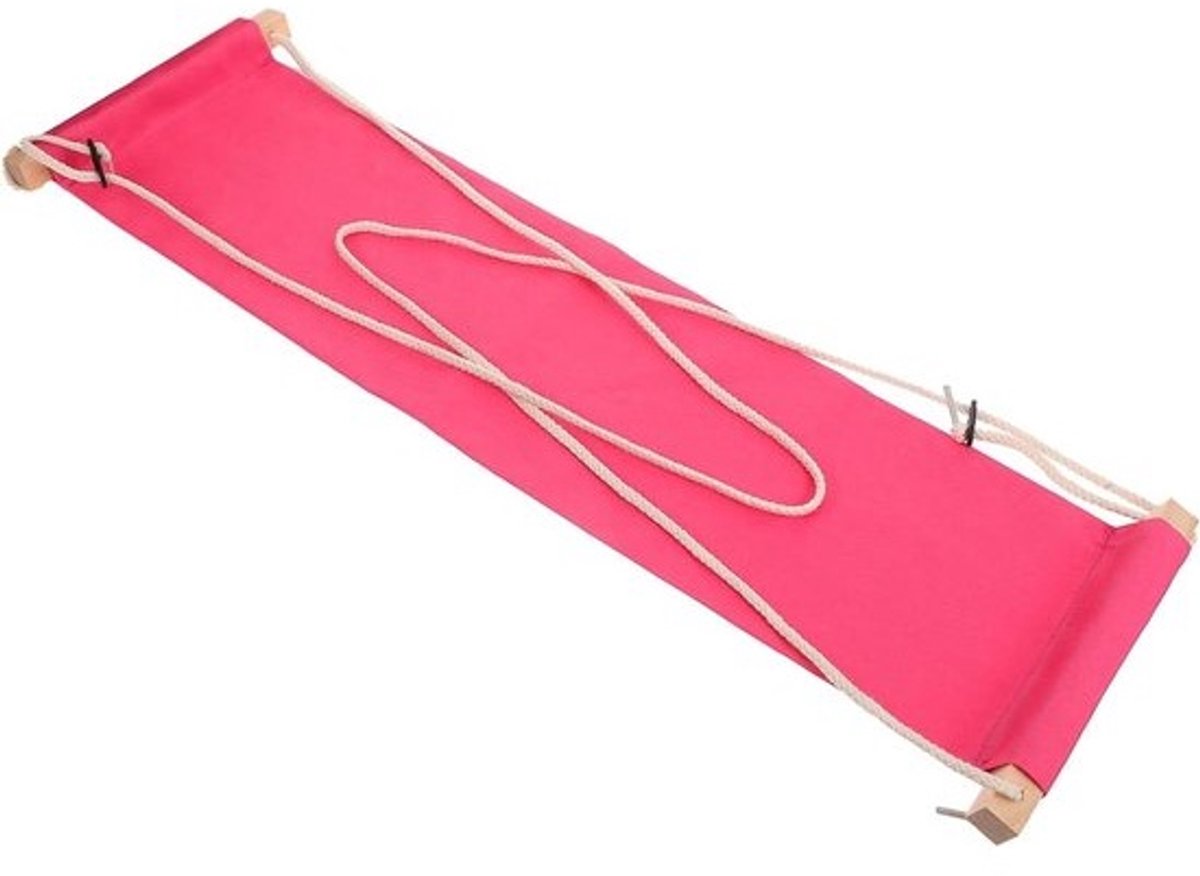 Voetenhangmat - Bureau Voetensteun - Ontspannen Zitten - Hangmat Gevoel - 66 cm - Roze