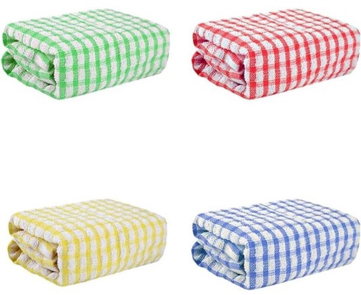 Keukendoeken Set - Theedoeken Vaatdoeken - Keuken Schoonmaken - Hoog Absorberend - 30x30CM - Diverse kleuren