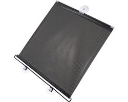 Zonwering Rolgordijn - Verduisterend Gordijn Raam - Privacy Creëren - Zuignap Bevestiging - 125 x 58 cm - Zwart