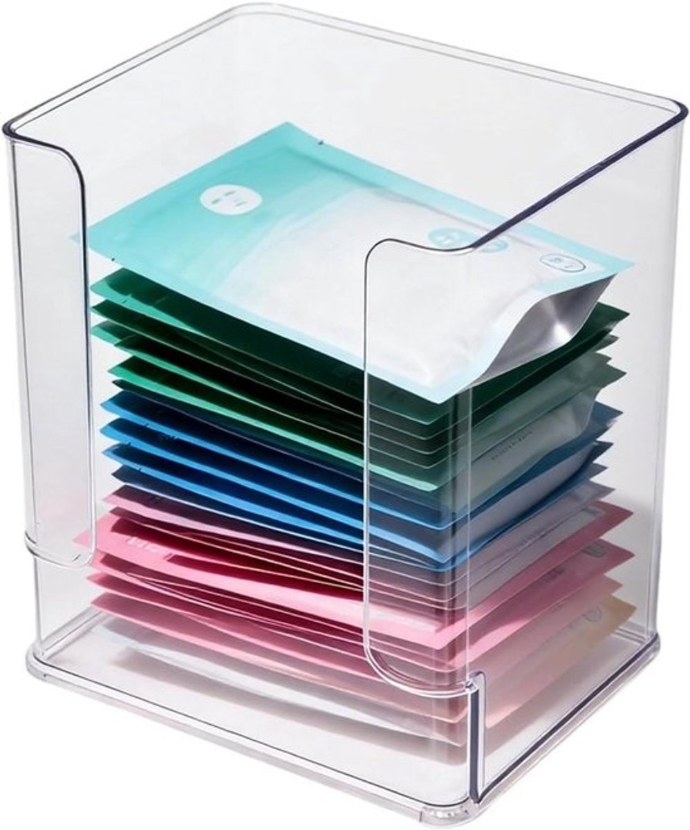 Make-up Opberger - Cosmetica Organizer - Bureau Organisatie - U-vormige Opening - 15 x 18 x 15 cm - Transparant