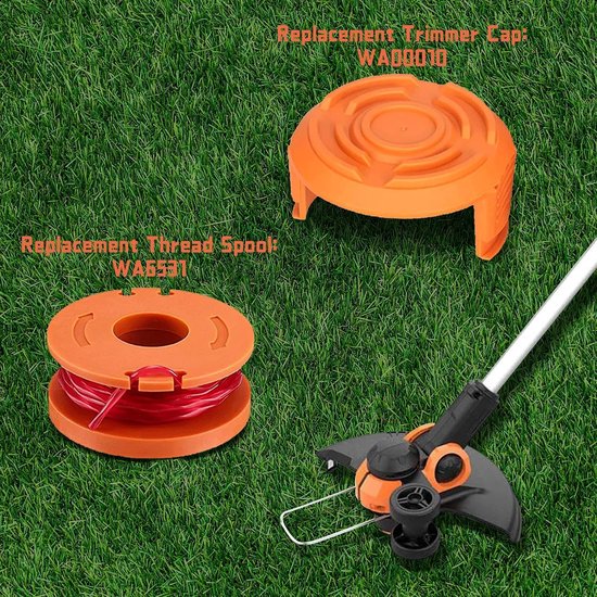 14-delige vervangende spoel lijn voor grastrimmer, Ø1.65mm, 3m strimmer spoelen geschikt voor Worx modellen WG163E, WG157E, WG169E, WG151, WG155, WG160, WG175 (12 spoelen + 2) — afbeelding 3