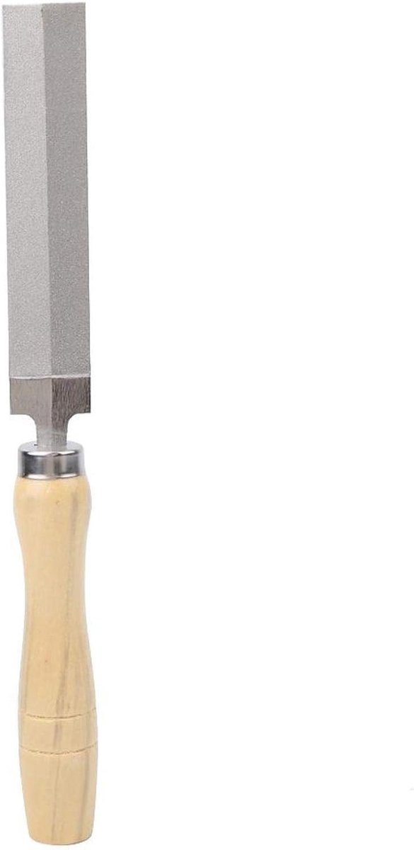 Diamant Coated Halfronde Vijl met Kunststof Handvat - Handgereedschap voor Schuren op Glas, Steen en Keramiek (5 Inch)