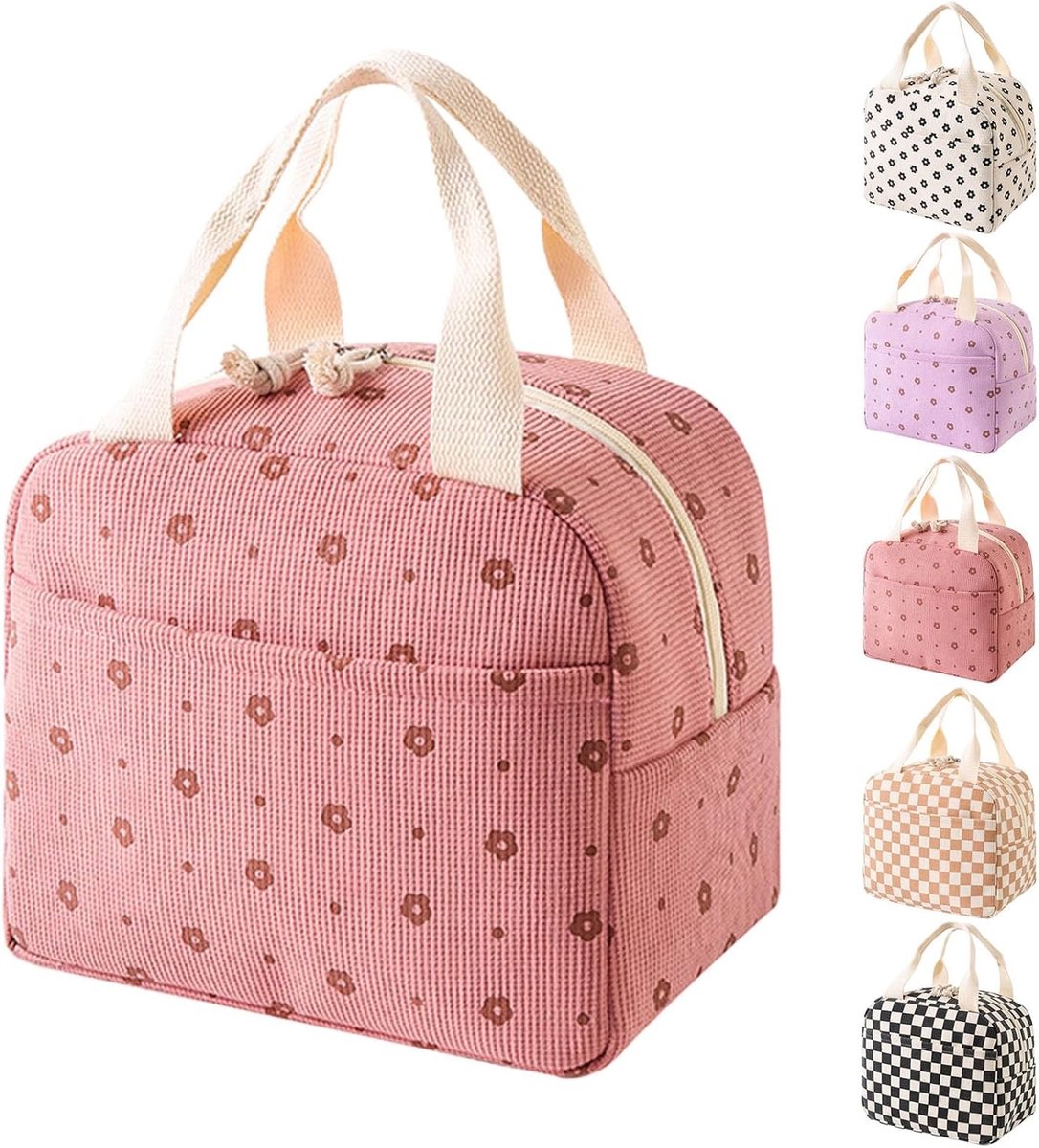 Stijlvolle Geïsoleerde Lunchtas voor Vrouwen, Herbruikbare en Lekvrije Koeltas voor Werk, School en Picknick
