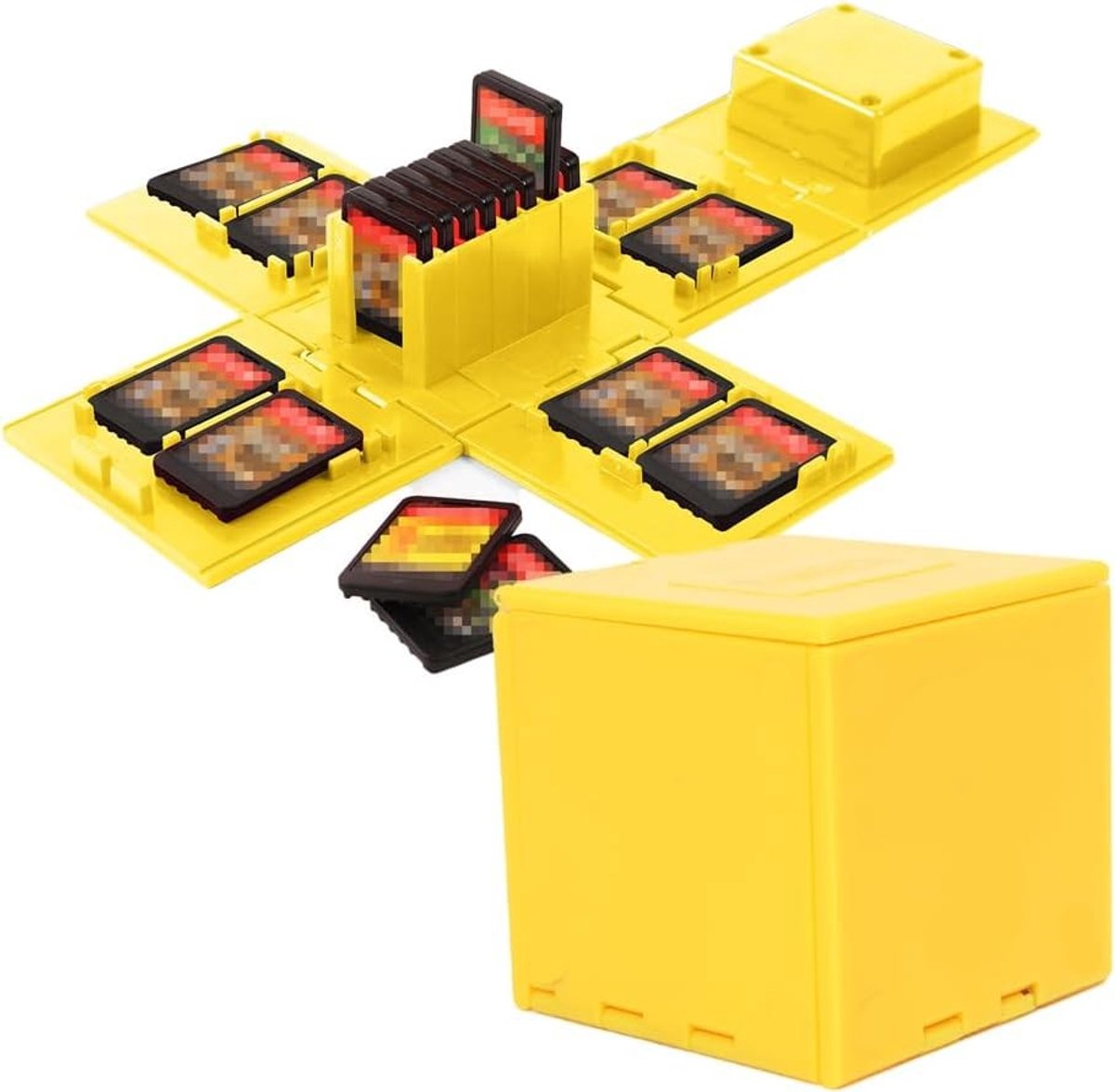 Game Card Case voor Nintendo Switch, Houder voor 16 Spellen met Vragenblok Ontwerp, Bescherming en Organisatie