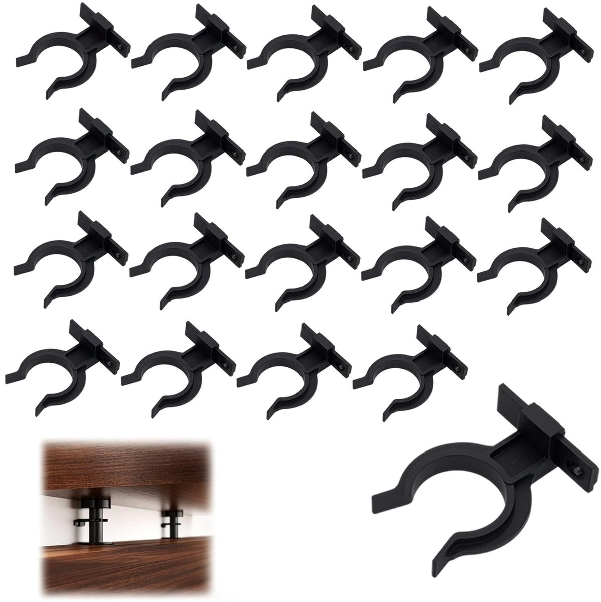 20 Stuks Verstelbare Keuken Skirting Clips, Plastic Pedestal Houder voor Keuken en Badkamer, Geschikt voor 32-36mm Keukenpoten en Kickboards