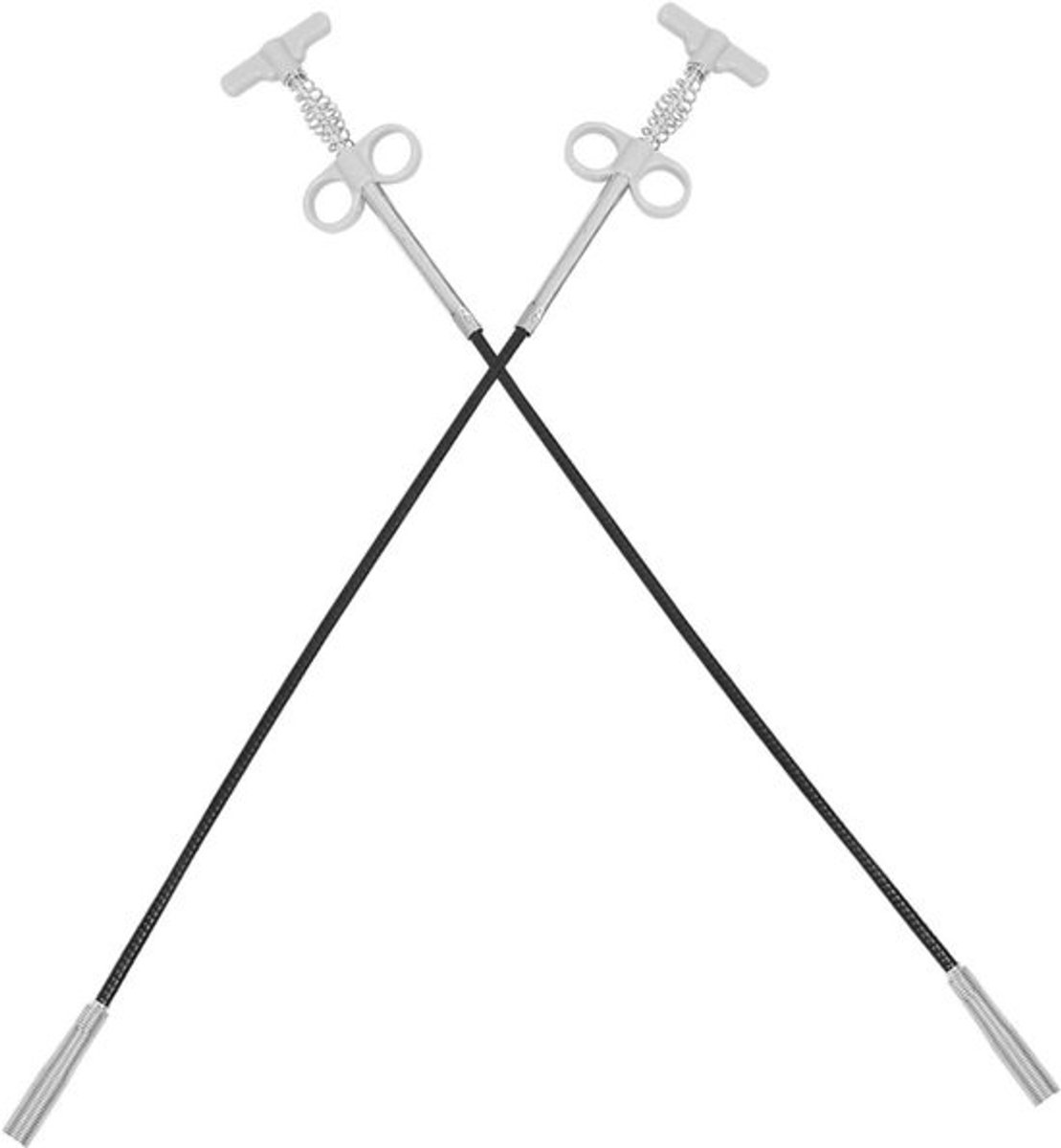 Rioolbaggergereedschap - Afvoerreiniger Stokken - Verstopping Verwijderen - Flexibel Veerontwerp - 57 cm - Grijs