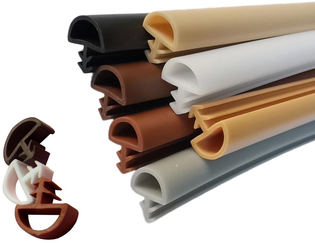 D-vormige Rubber Afdichtstrip - Geluidsreductie en Isolatie